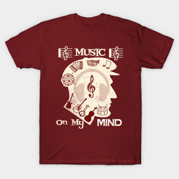 Music on my mind T Shirt for Music Lover T-Shirt by Savi L'amour